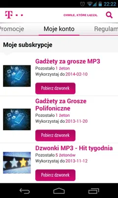 Dzwonki MP3 android App screenshot 1